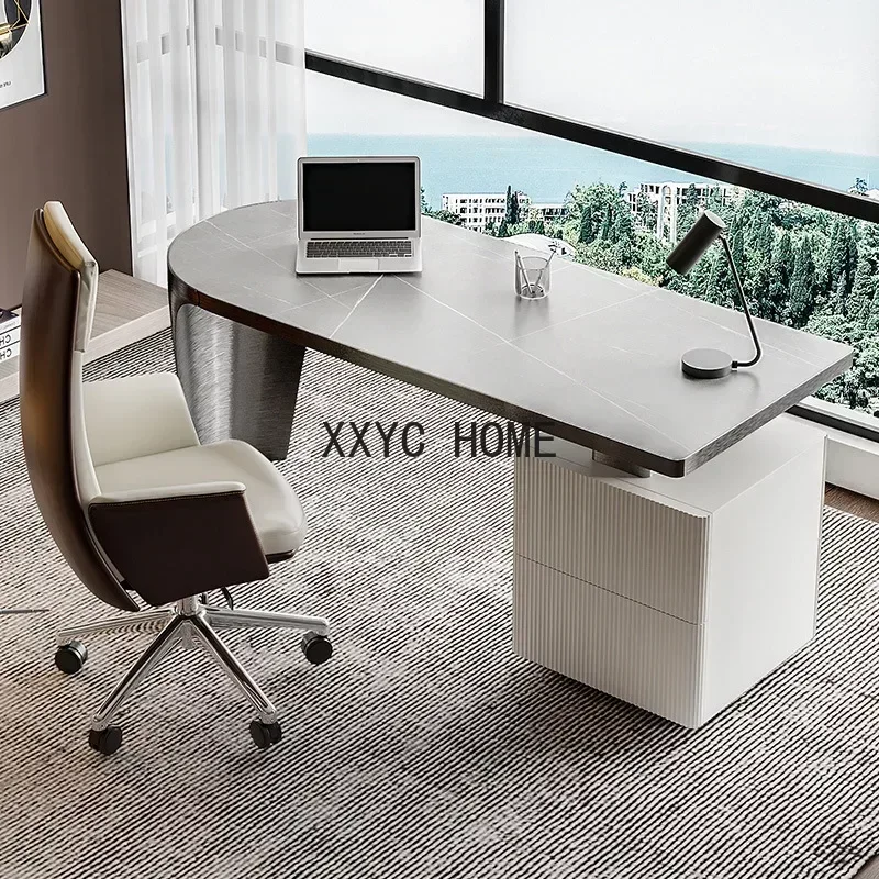 Modern Apartment Italian Light Luxury Desk Simple Modern Study Computer Writing Desks Computer Design Table Office Furniture