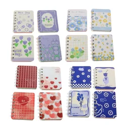 A7 Ring Binder Ins Style Flower Series Small Notebook High Aesthetic Value Student Notebook 80 Sheets Back To School