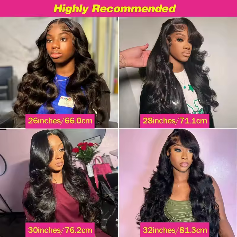 40 Inch 13x6 Body Wave Human Hair Frontal Wig 13x4 HD Lace Natural Black Front Wig Pre Plucked Human Hair Wigs For Black Women - Image 5