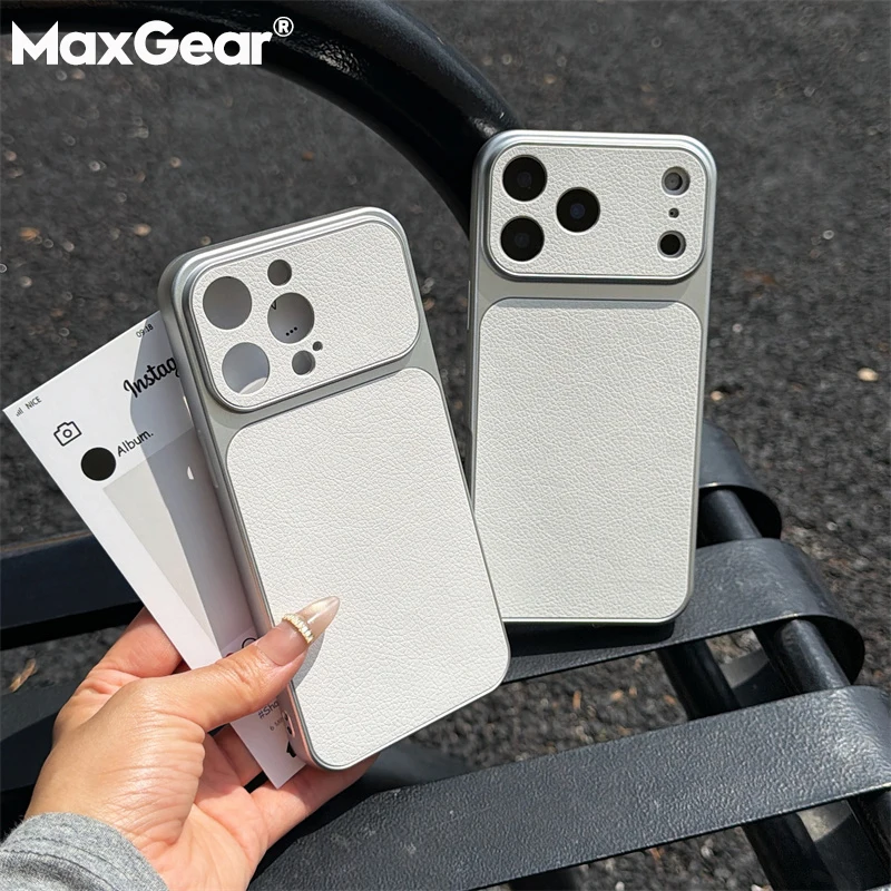 Luxuriöse, modische, matte TPU-Leder-Handyhülle für Apple iPhone 17 16 15 14 Plus 13 12 11 Pro Max X XR XS Max mit Linsenschutz