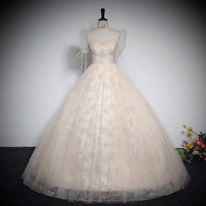 Evening Dress New Summer Stage Piano Performance Solo Student Vocal Art Exam Annual Meeting Host Dress Mesh Banquet 2025