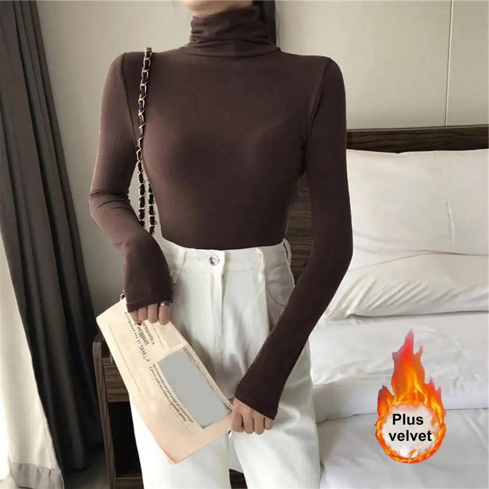 

Universal Bottoming Shirt Anti-pilling Thermal Polyester Female Pullover Tops Sweater