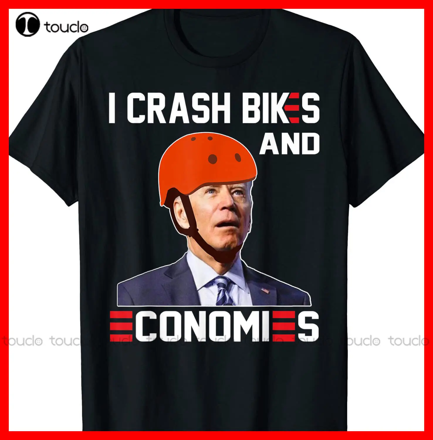 I Crash Bikes And Economies Joe Biden Falling Off Bike T-Shirt Tee Shirts Womens Funny Art Streetwear Cartoon Tee Xs-5Xl Unisex