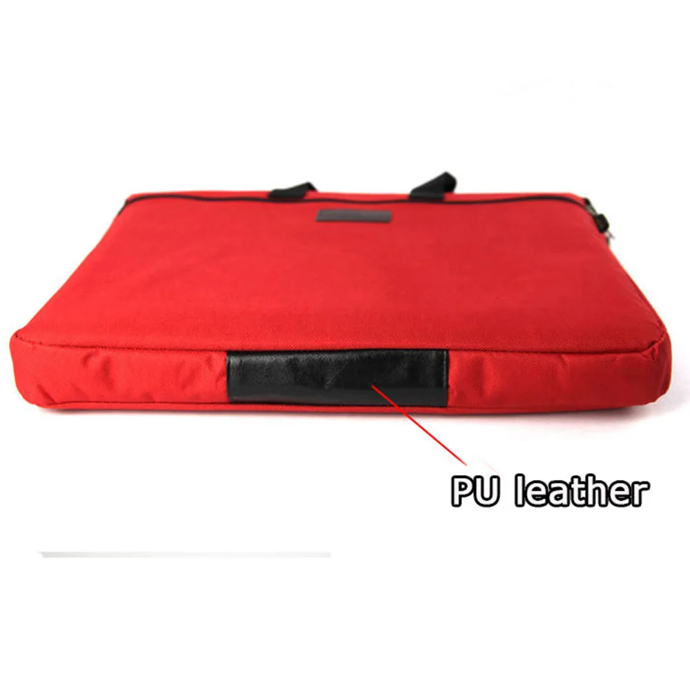 2 Stuks A4 Document Tas Bestand Map Houder Met Handvat Ritssluiting Korte Zakenreis Man Handtas Rood Zwart