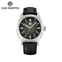 San Martin Design Men Luxury Watch 38mm Vintage Sport PT5000 Steel Automatic Mechanical Watches Waterproof 10Bar Luminous SN0026
