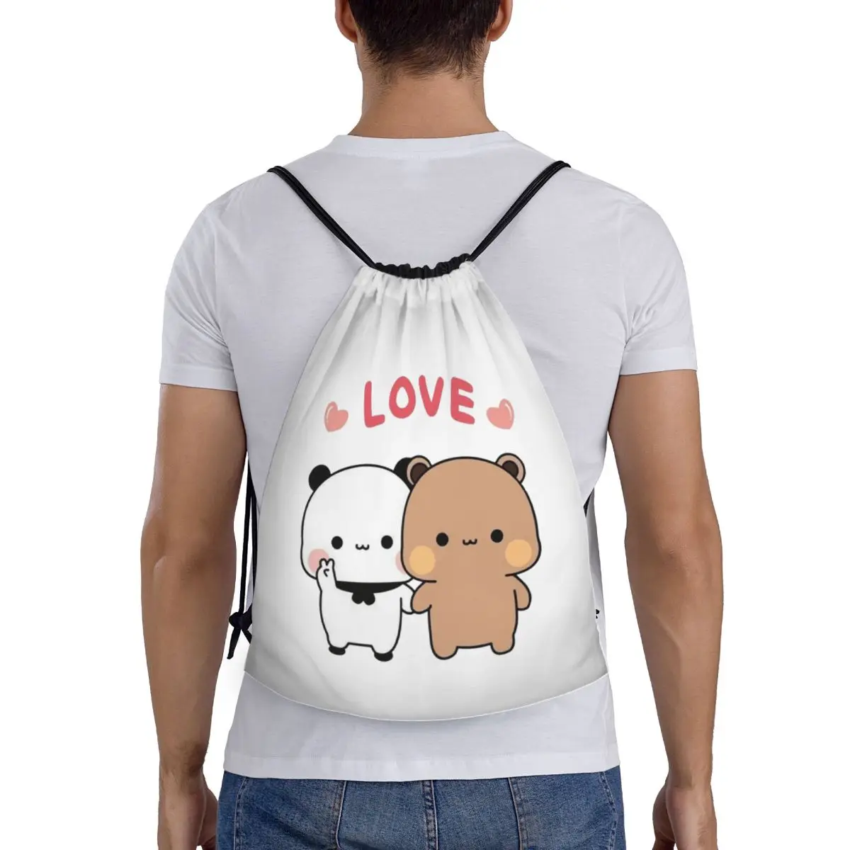 

Bear And Panda Bubu Dudu Balloon Backpacks Multi-function Portable Drawstring Bags Shoes Bag Book Bags For Man Woman Students