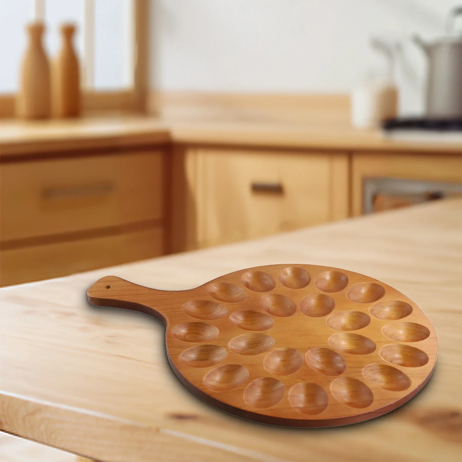 Deviled Egg Platter Storage Tray Egg Trays Wooden Tray Egg Platter Holder Multi Functional Kitchen Tool For Fresh Eggs
