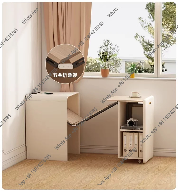 

Стол для подростковой спальни из массива дерева, современный, простой, для небольшой квартиры, складной, телескопический, экономящий место, прикроватный письменный стол