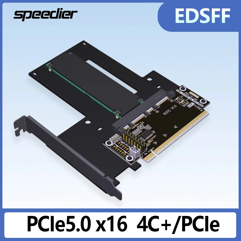 PCIe 5.0 X16 EDSFF 4C+ Adapter Eight Increase Test Card for Servers Slot Protection with Gen3/Gen4/Gen5  Height Increase Test