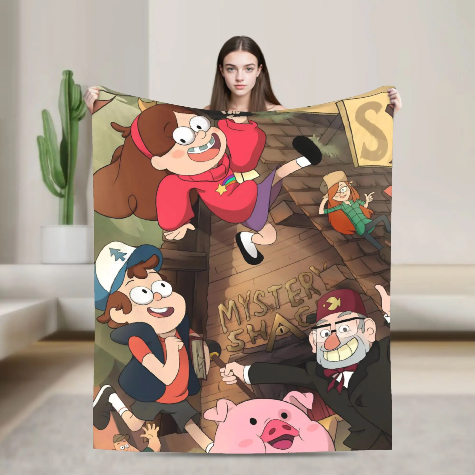 G-Gravity Falls Blanket Multi-size Soft Fuzzy Plush  Throw Blankets for Sofa Couch and Bed