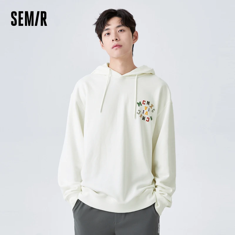 

Semir Sweatshirt Men Winter Colorful Letter Pattern Salt Oversize Casual Comfortable Fleece Warm Top