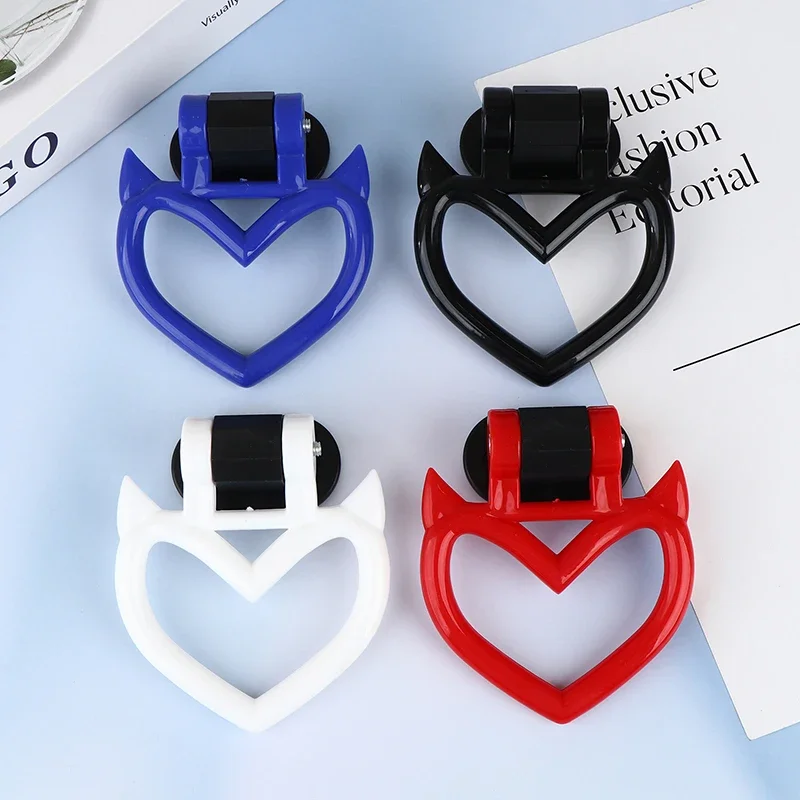 1Pc Tow Rope Horn Shape Ring Car Tow Decoration Belt Train Bus Handle Hand Strap Drift Charm Strap Tow Hook Car Styling
