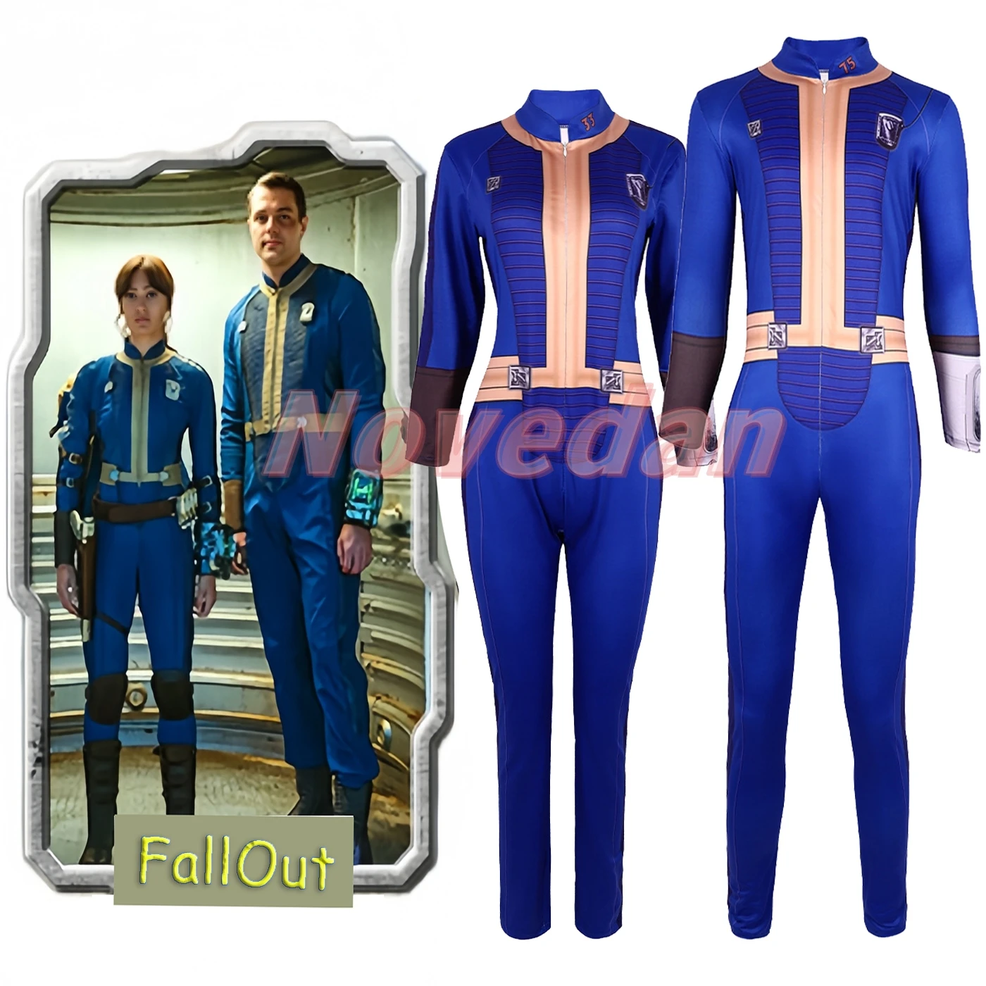 

Lucy No.33 75 Vault Fallout Cosplay Costume Fall Cos Out Men Women Jumpsuit Roleplay Outfit Adult Disguise Halloween Party Suit