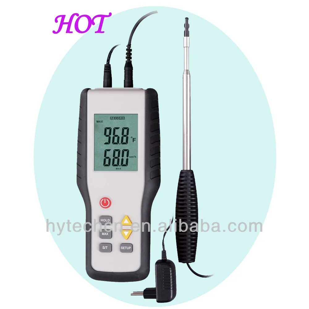 HT-9829 Smart sensor hot wire anemometer with telescoping probe