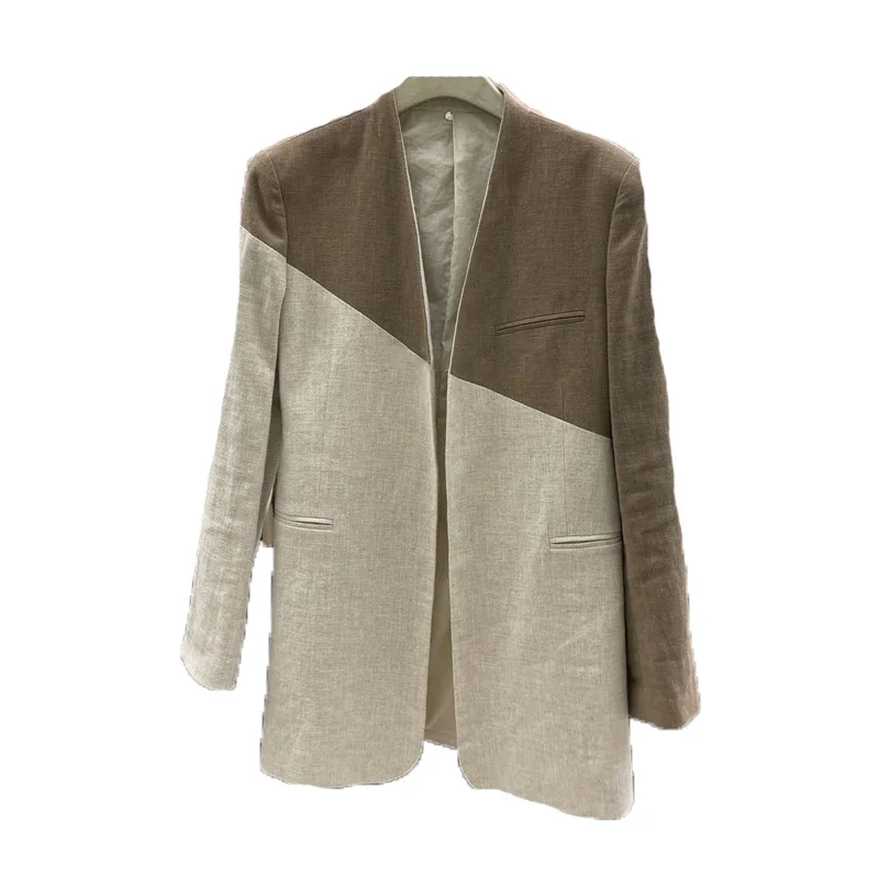 

SuperAen Suit Coat Women 2025 Spring and Autumn New Design Joker Contrast Korean Style Blazer Jacket