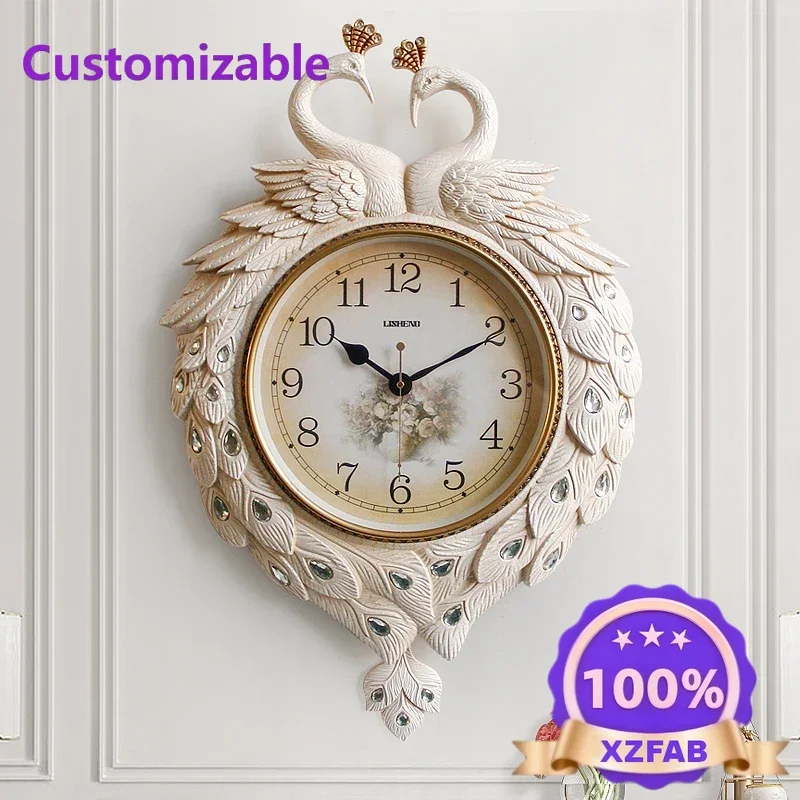 Factory Direct 2026 Nordic Peacock Wall Clocks Fashion Design Minimalist Aesthetic Wall Watch Creative Modern Reloj Pared Living