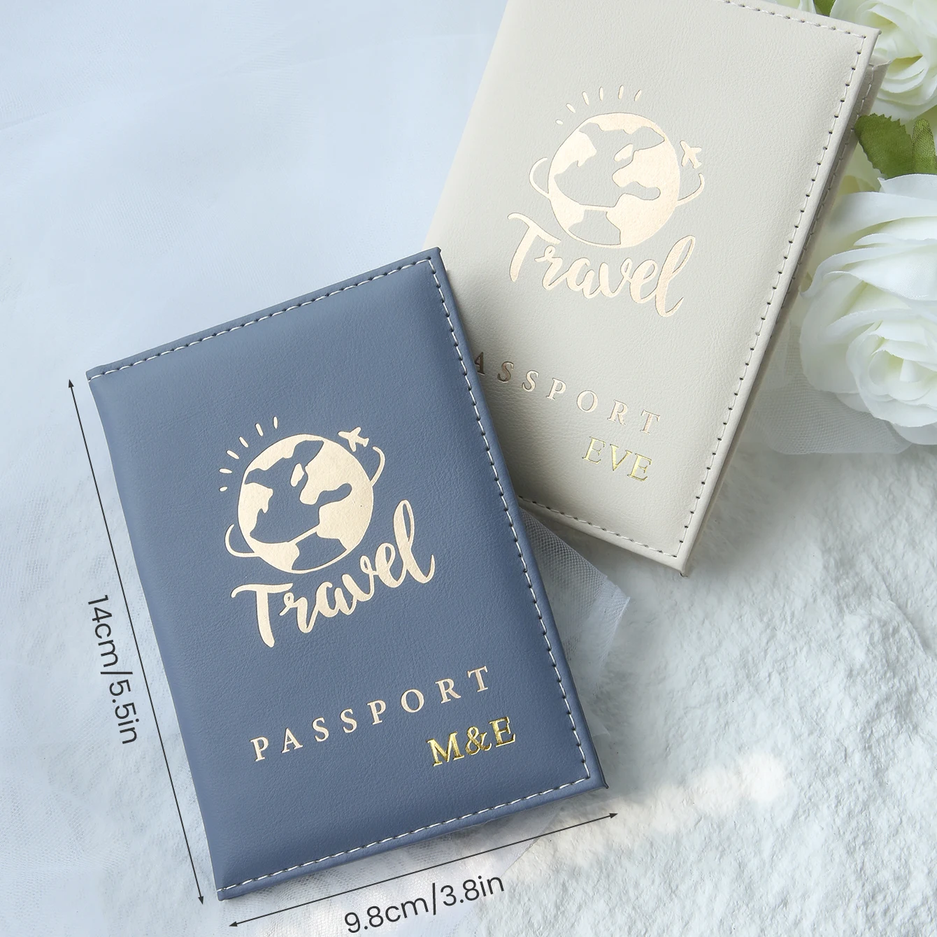 2개 세트 커플 여권 커버, 개인 맞춤형 금박 이름 각 - Travel Accessories Gifts For Her 리뷰 및 가격