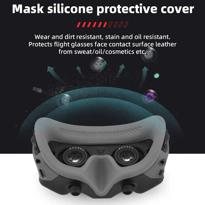 Eye Mask/Pad for DJI AVATA Goggles 2 Silicone Protective Cover Case for Glasses Battery Clip Charging Cable Drone Accessories