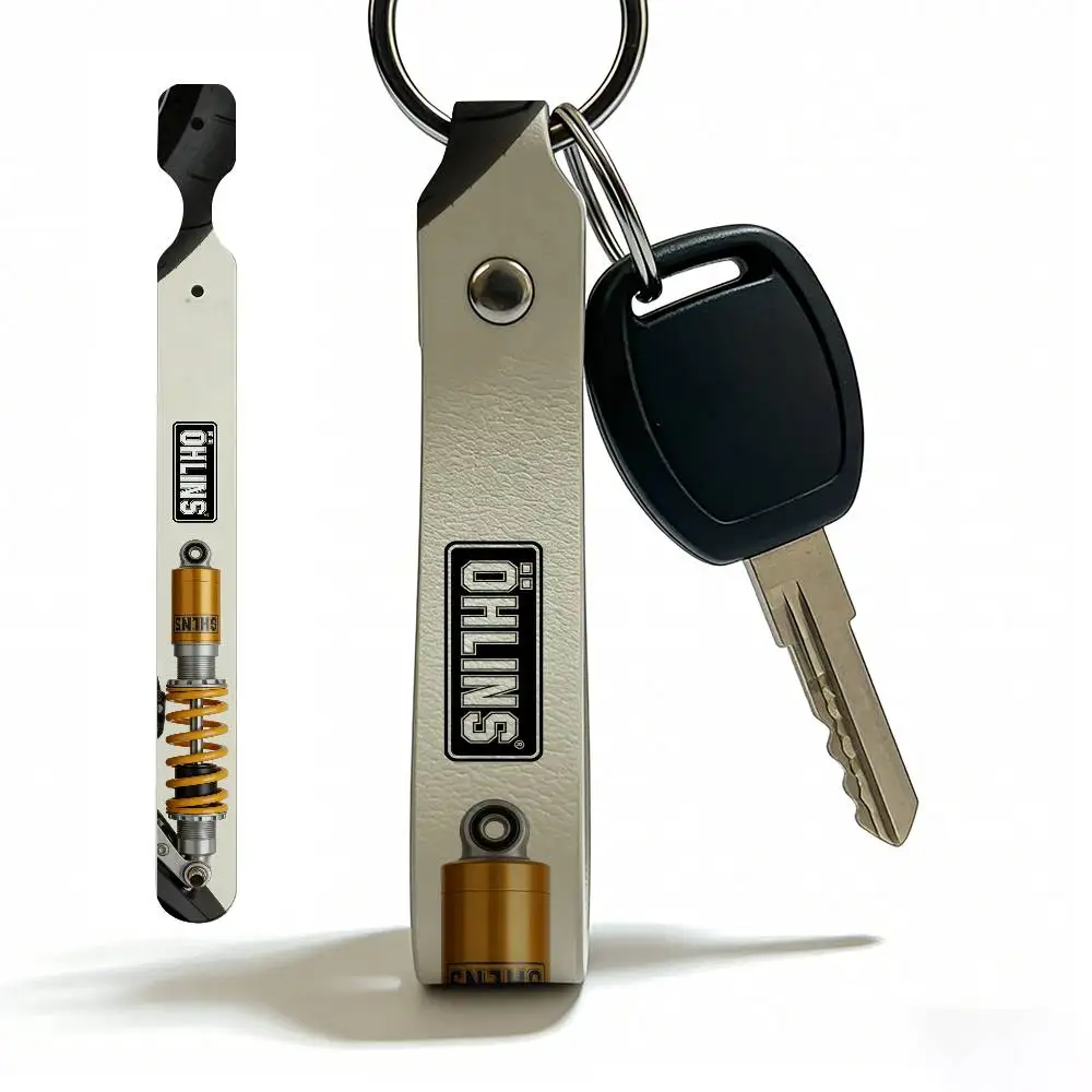 

Высококачественный кожаный брелок для ключей Ohlins в винтажном стиле для мотоциклов, скутеров и мотокросса