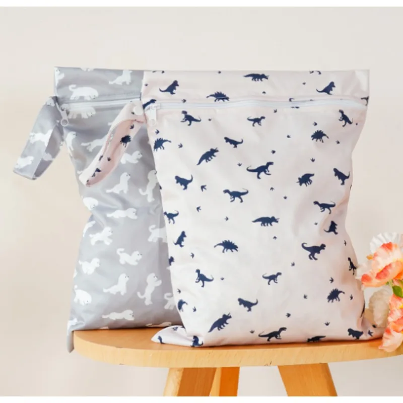 2 Teile/satz Recycelte PUL Wetbag Für Baby Windeln Windeln Mehrweg Wasserdichte Windel Tasche 26cm x 36cm