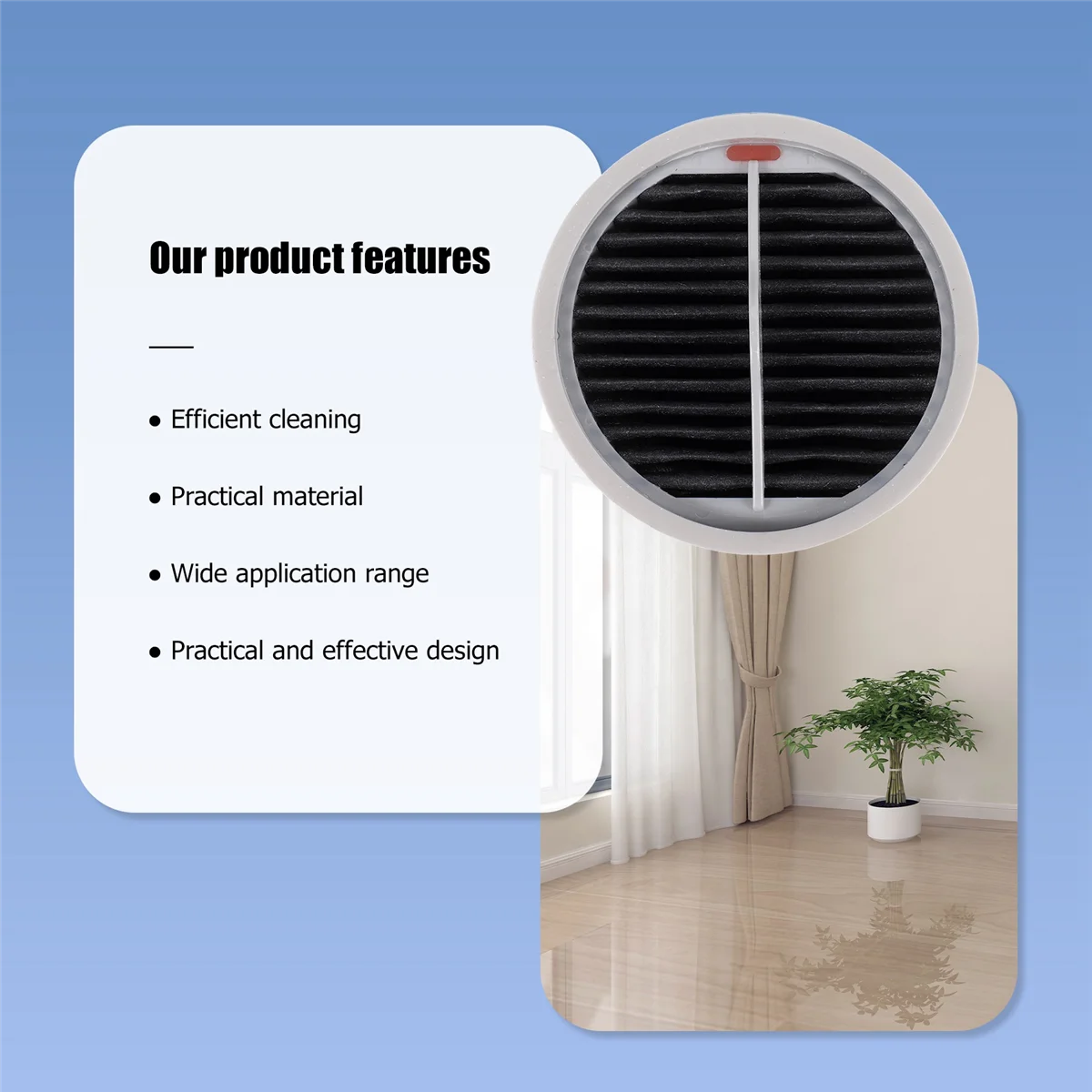 5 шт. моющийся HEPA-фильтр для беспроводного пылесоса Xiaomi Roidmi X20/X30/X30/S2/F8 Storm Pro_ABLE