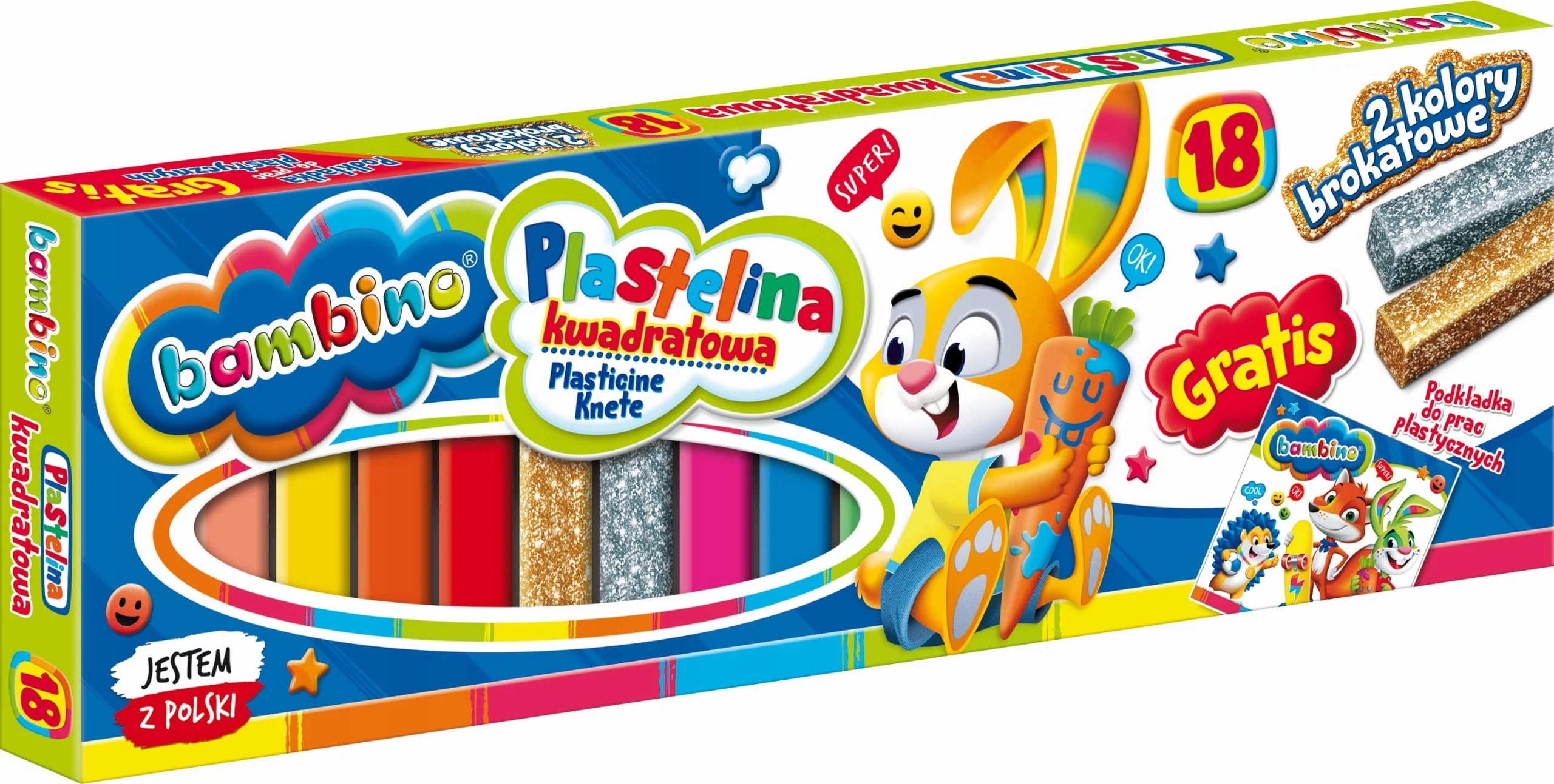 Plasticine zacht rond 18 kleuren