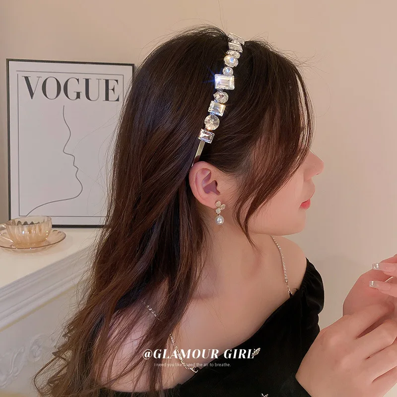 Transparent 925 Silver Crystal Women Headbands Crown New Silver Rhinestone Hair Accessories Bridesmaids Women Jewelry Headpieces