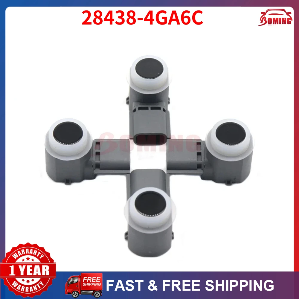 Car PDC Parking Sensor 28438-4GA6C 4PCS Black For Infiniti Q50 Q60 QX60 QX50 QX70 QX80 2014-18 28438-4HB6A 284384HB6A 284384GA6C