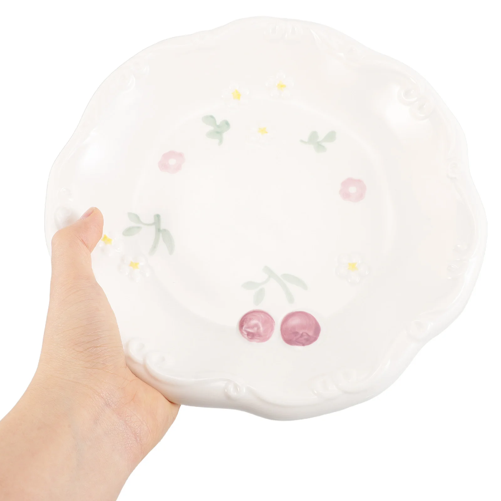 Ceramic Jewelry Tray with Irregular Shape Decorative Vanity Trinket Dish Ring Holder Jewelry Plate for Home Organization