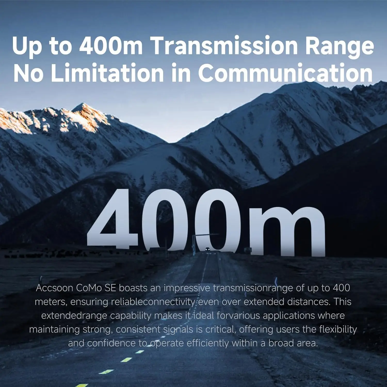 Accsoon CoMo SE 2.4GHz Full-duplex Wireless Intercom System ENC Headset 400m Transmission Range Team Communication Microphone