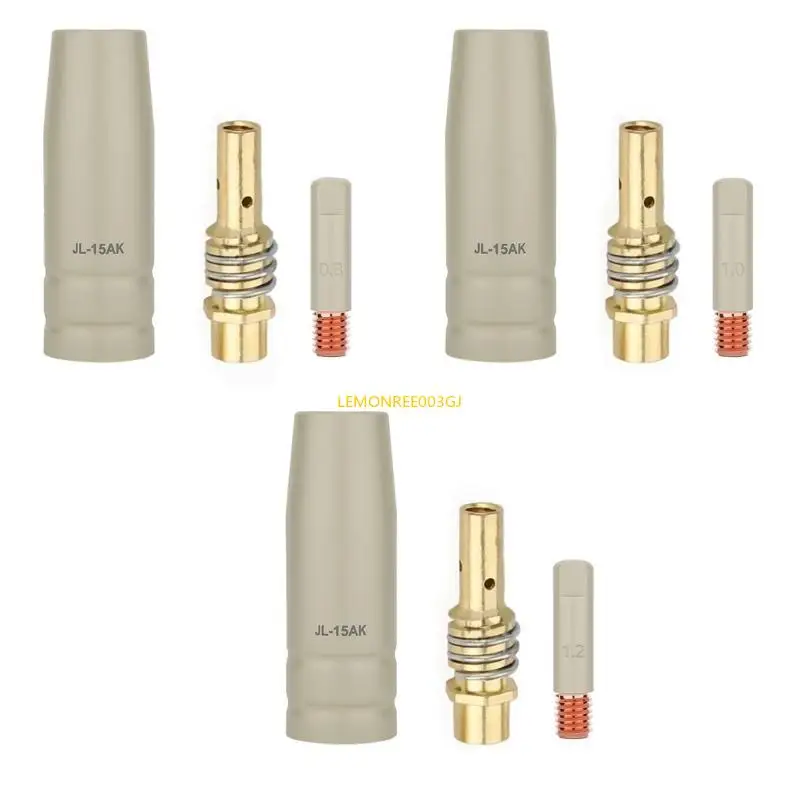 M4YC 15AK European Torch Gas Nozzle Tip Holder Welding Accessories Pack Of 3 Suitable For Professional Welder DIY Enthusiasts
