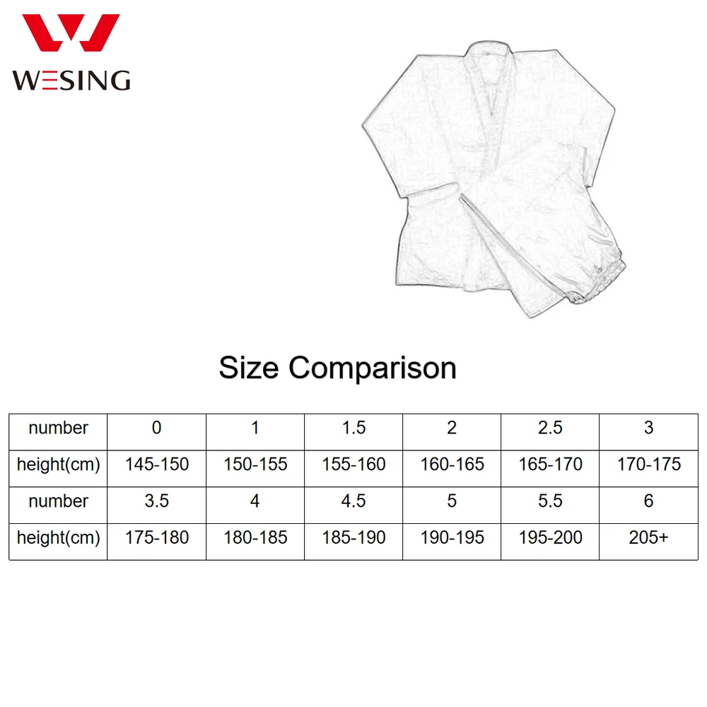 Wesing WKF Approved Karate gi Karate Uniform Dobok Adult Kids Kumite Karate Suit Competition Comfortable Polyester 100%