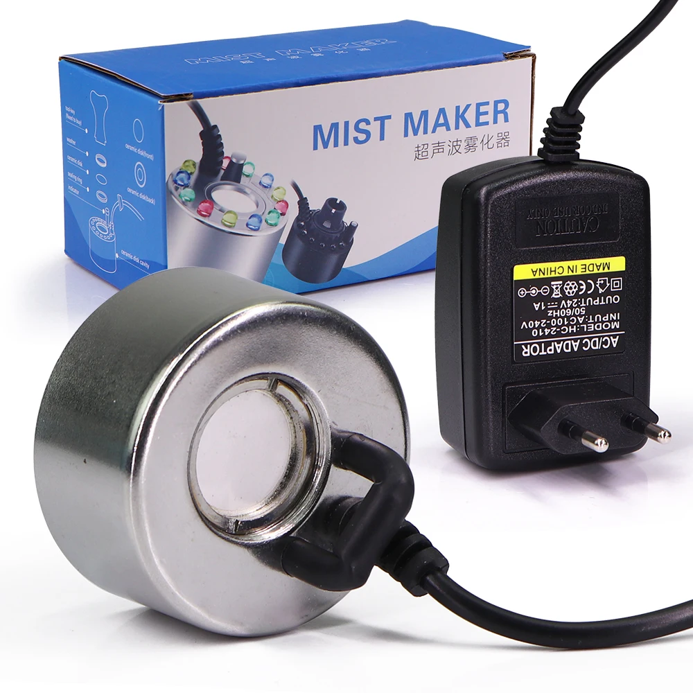 

110-240V Ultrasonic Fogger w/ Water Sensor Mist Maker Atomizer Head for Pond Fountain Fish Tank Rainforest Aquarium Humidifier