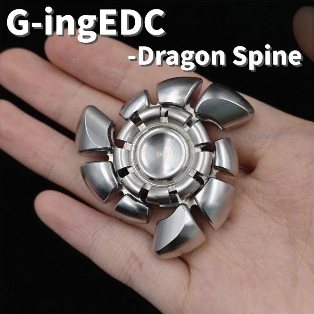 G-ingEDC Dragon Spine Fidget Spinner Original Designs Stainless steel Novelty toy Fidget Toys For Adults Office Accessories