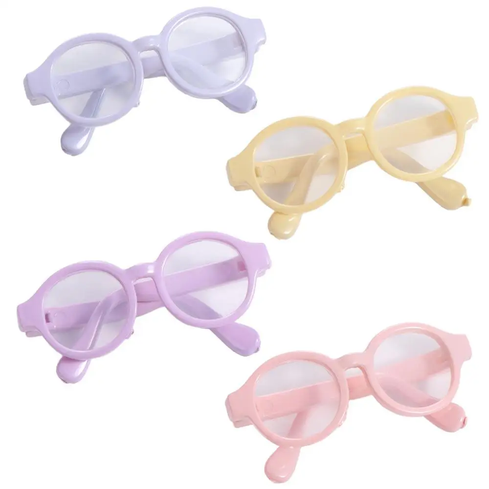 

Doll Accessory Macaron Doll Glassses Plastic Transparent Doll Round Glasses Candy Color Round Round Transparent Glasses