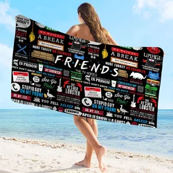 Friends Tv Show Big Microfiber Beach Towels Quick Dry Towel Sand Beach Towels Pool Towel for Travel Swim Pool Yoga