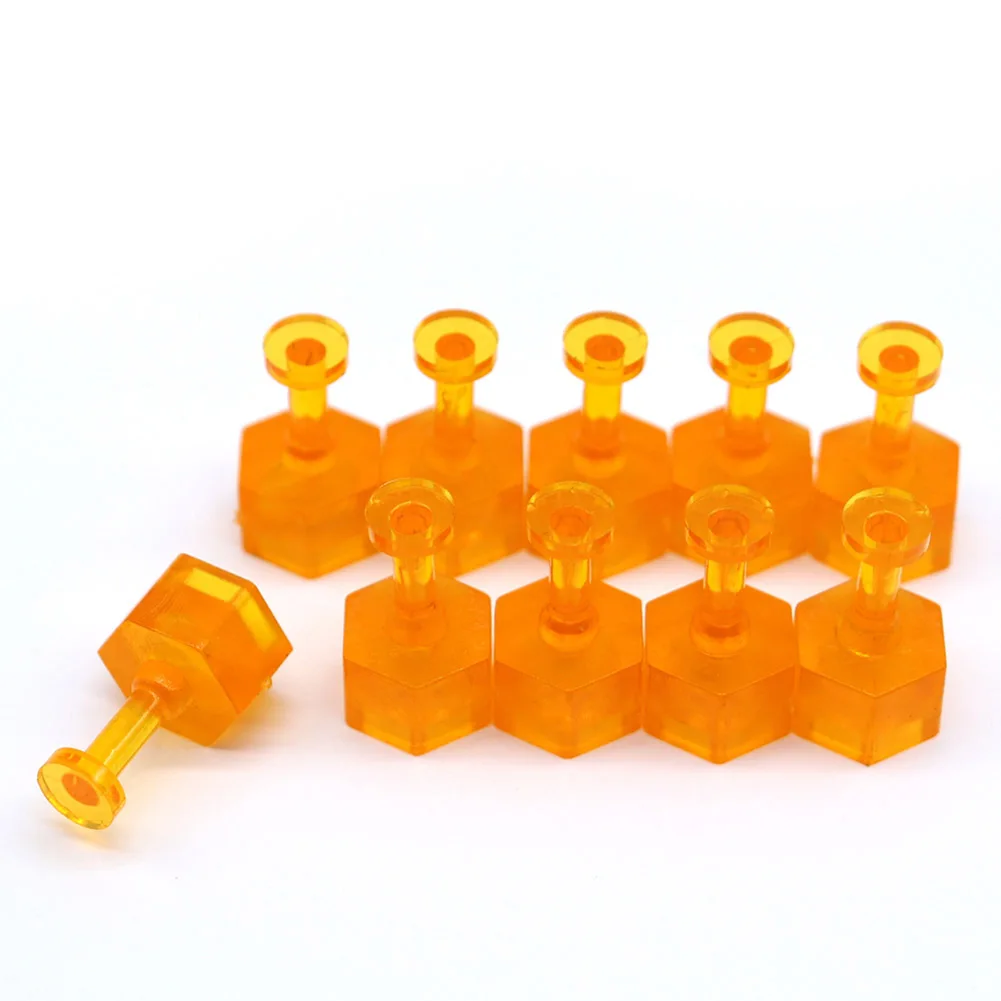 10x Glue Tab Dent Removal Tool PDR Orange Tabs Auto Paintless Dent Repair Maintenance Tool 7mm