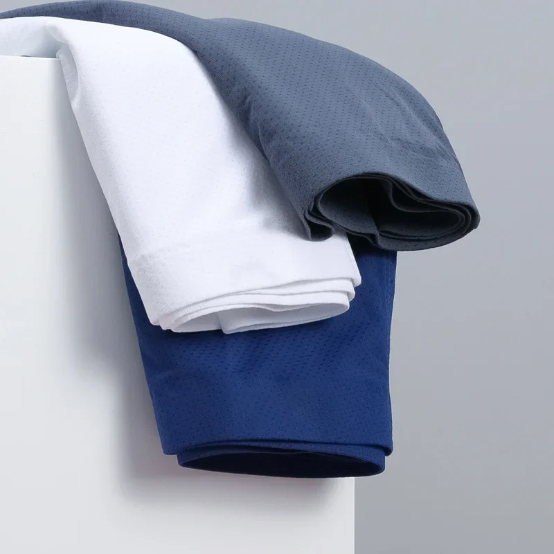 Pantalones planos antibacterianos de grafeno mejorados transpirables de verano de 3 uds, pantalones finos de cuatro esquinas sin costuras con hilo de hielo, estilo de una sola pieza