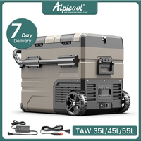 Alpicool TAW35/45/55L Portable Freezer Fridge, 12 Volt Car Refrigerator, Outdoor car refrigerator -12/24V DC and 100-240V AC