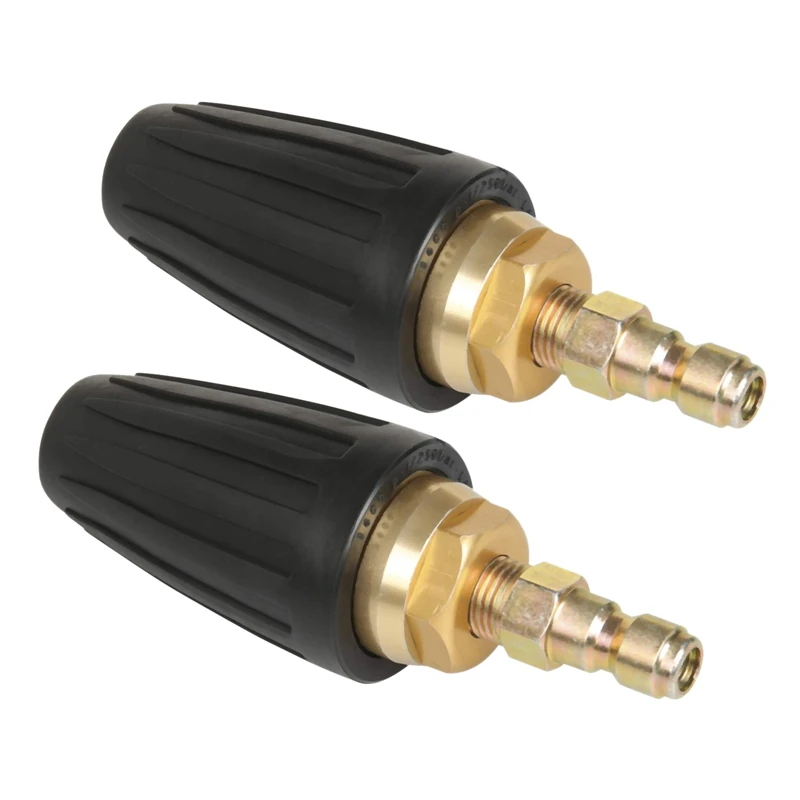 

2X Universal Pressure Washer Turbo Nozzle For High Pressure Outlet Fitting Rotary 3.0 Orifice 1/4 Inch Plug 3000 Psi