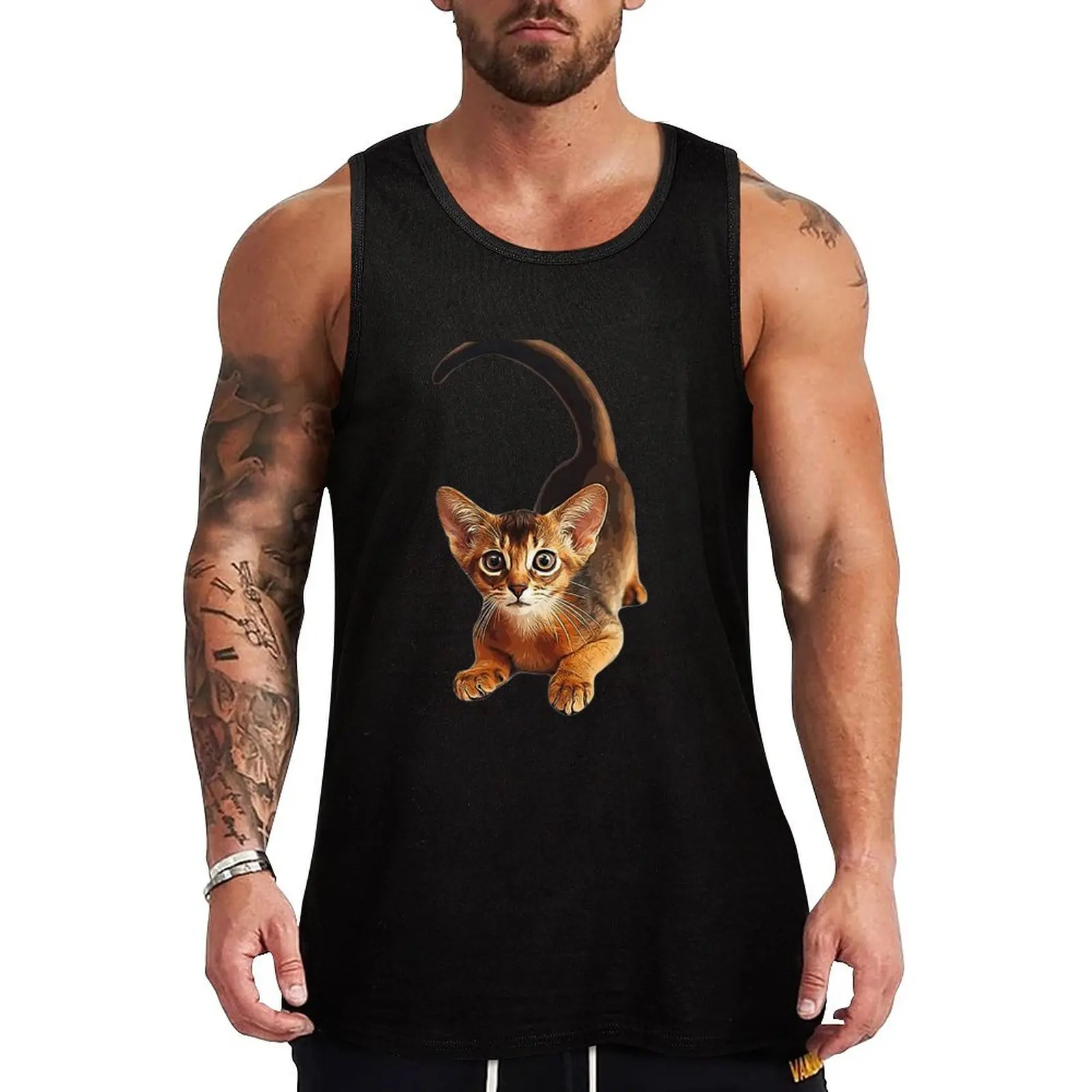 Abyssinian Cat Tank Top Фитнес мужская одежда футболки для мужчин Одежда