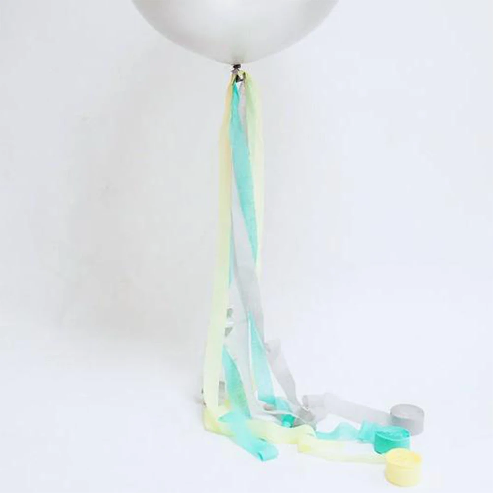 

6 pcs Crepe Paper Streamers Bright Color Non Recycled Paper Wedding Party Decorations Birthday Baby Shower Summer Theme