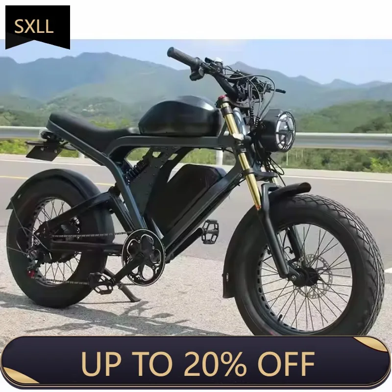 

SXLL Dual Suspension Fat Tire Electric Bike 48V1500W Watt Motor 120km Adventure Range Fast Release Wheels Electric Off-Road Bike