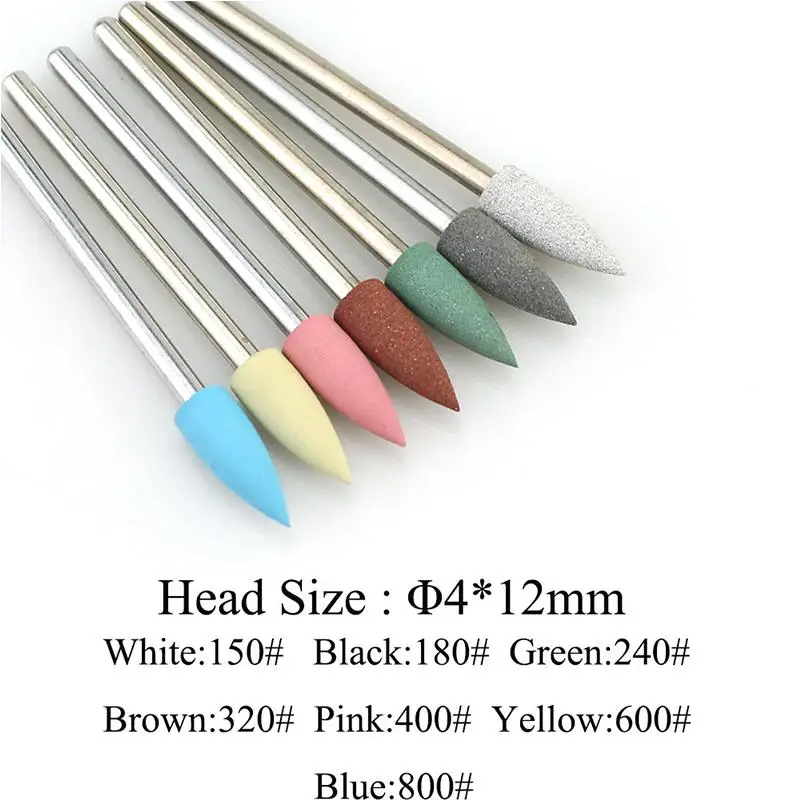 Broca de silicone para unhas, rotação elétrica, moagem, esmalte, cutícula, ferramenta de maquiagem, itens úteis, remoção de arquivos de polimento