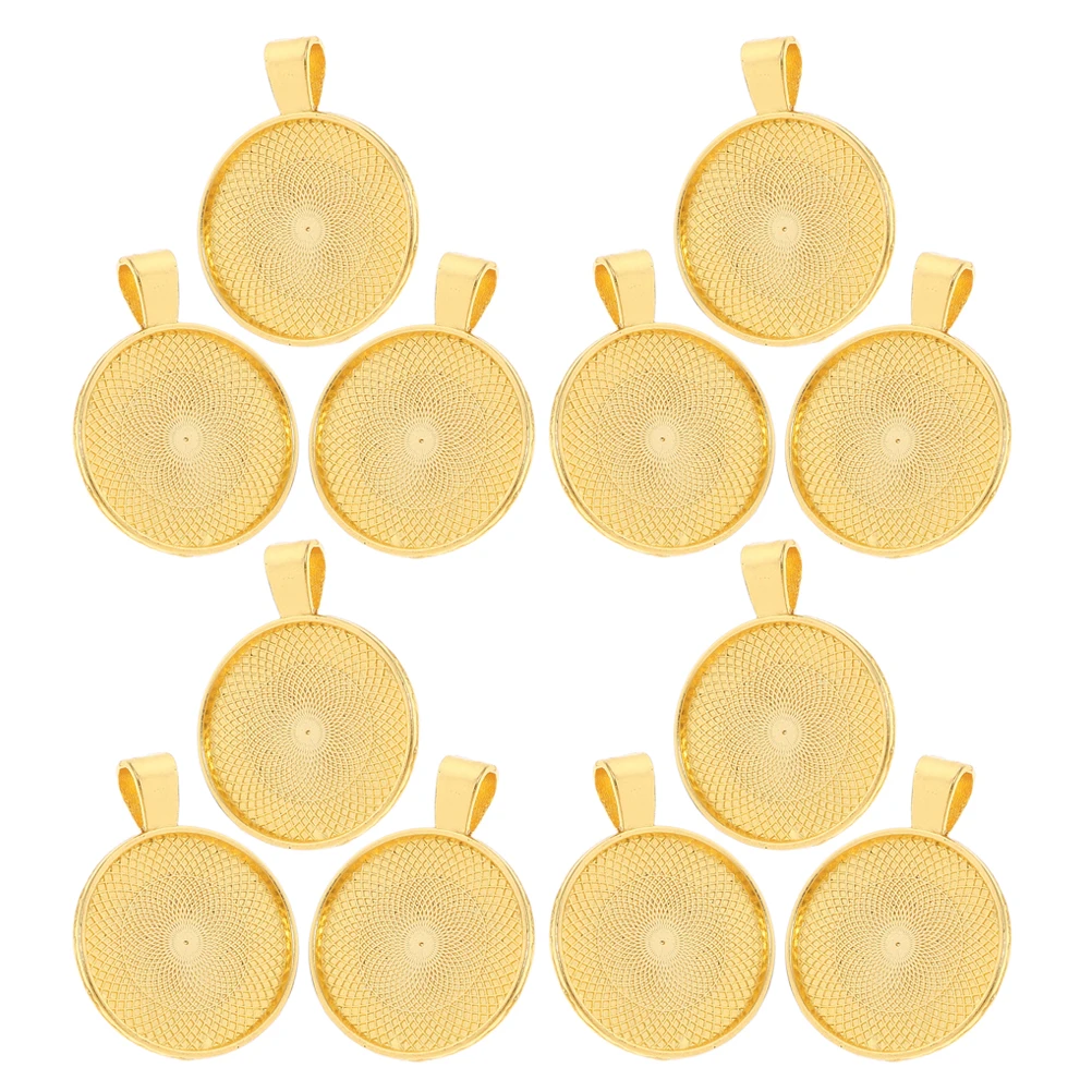 

20pcs Round Pendant Base Aluminum Bezel 25mm Flat Charms for Jewelry Making Bracelets DIY Gemstone Settings Round Tray
