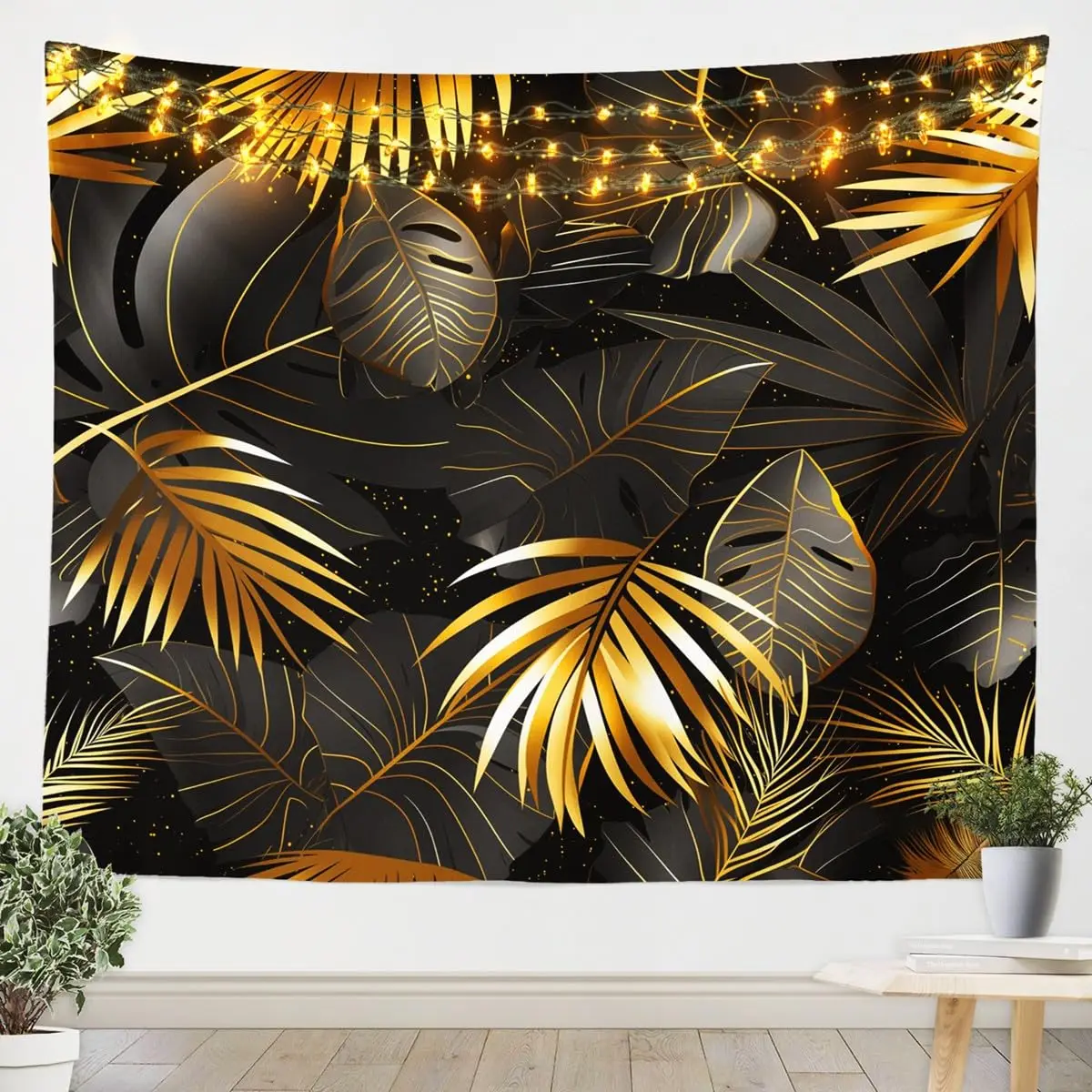 Palm Leaves Tapestries Tropical Tapestry for Teen Child Young,Botanical Jungle Wall Hanging Art,Pastoral Style Living Room Decor