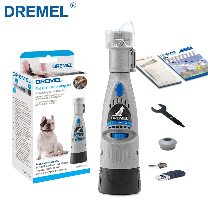 Dremel Pet Nail Clippers Grinder Cordless Dog Cat Paws Electric Grooming Trimmer 2 Speed 3 Gears Nail Trimmer Kit Pet Supplies