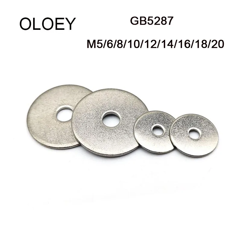 304 Stainless Steel Extra Large Gasket, Enlarged Gasket, Thick Flat Gasket GB5287 Gasket M5 M6 M8 M10 M12 M14 M16 M18 M20