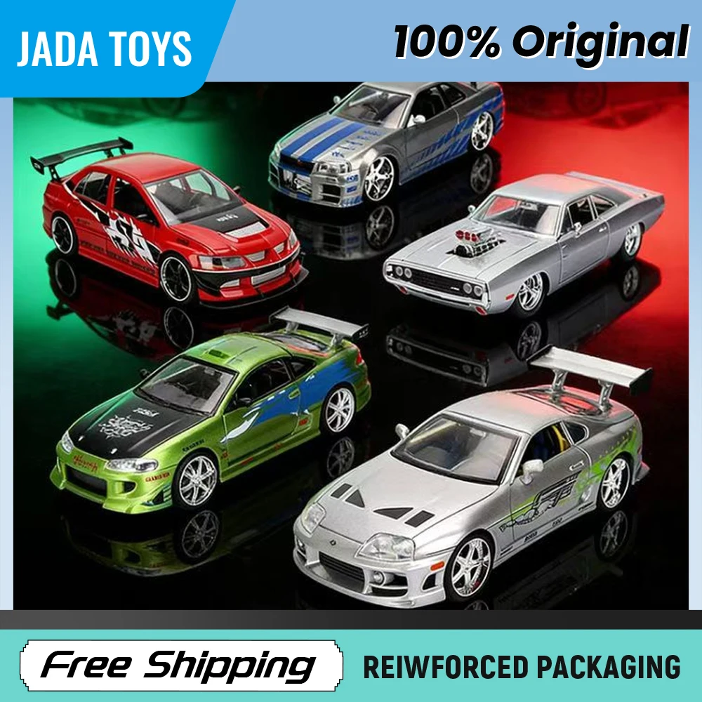 en-stock-jada-original-1-24-fast-furious-nissan-gtr-mitsubishi-eclipse-toyota-supra-dodge-modelo-de-auto-de-coleccion