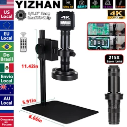 4K Digital Microscope For Soldering, 48MP HDMI USB Microscope Camera With 1/1.8